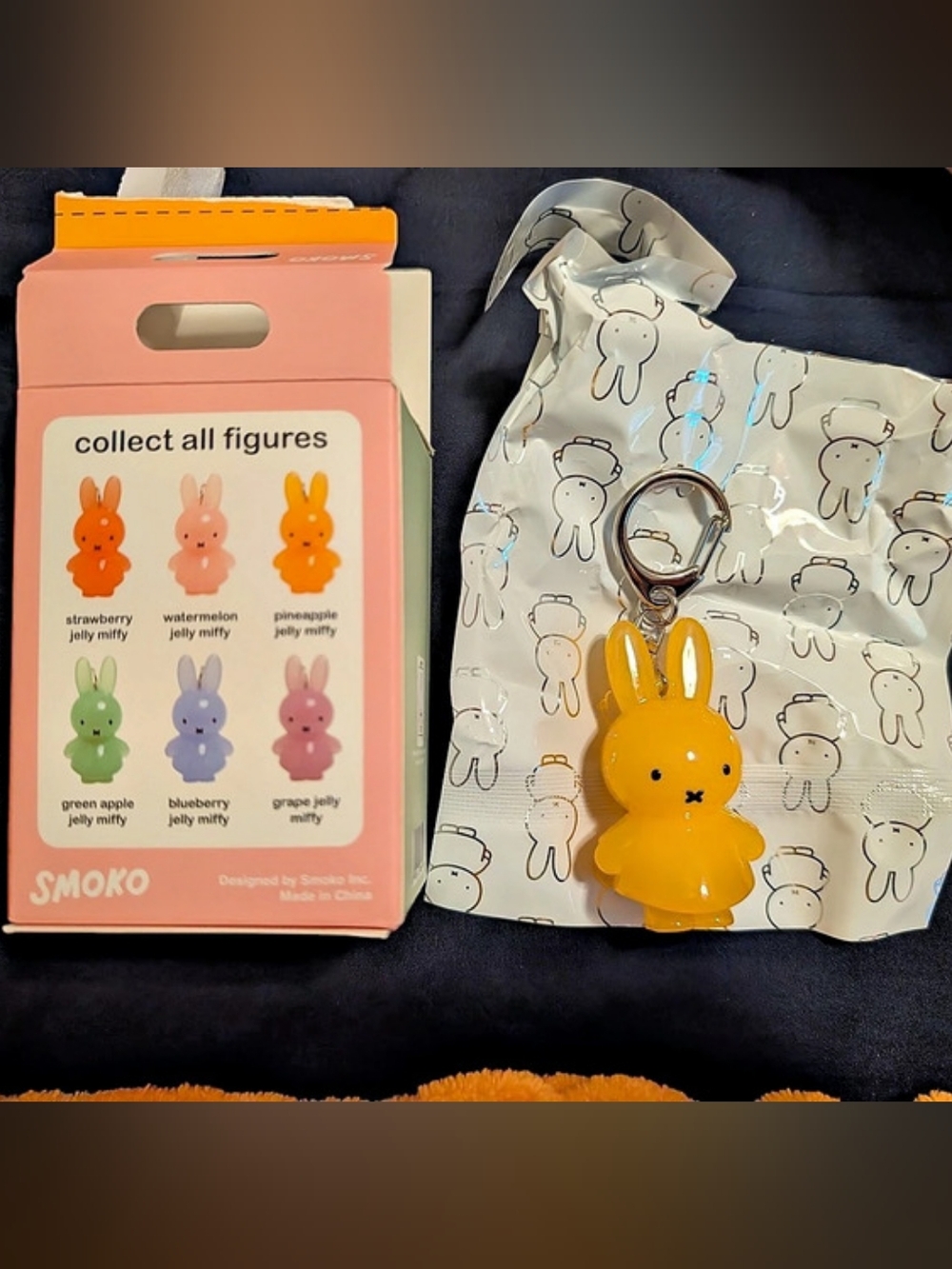 Miffy Jelly Keychain - Orange